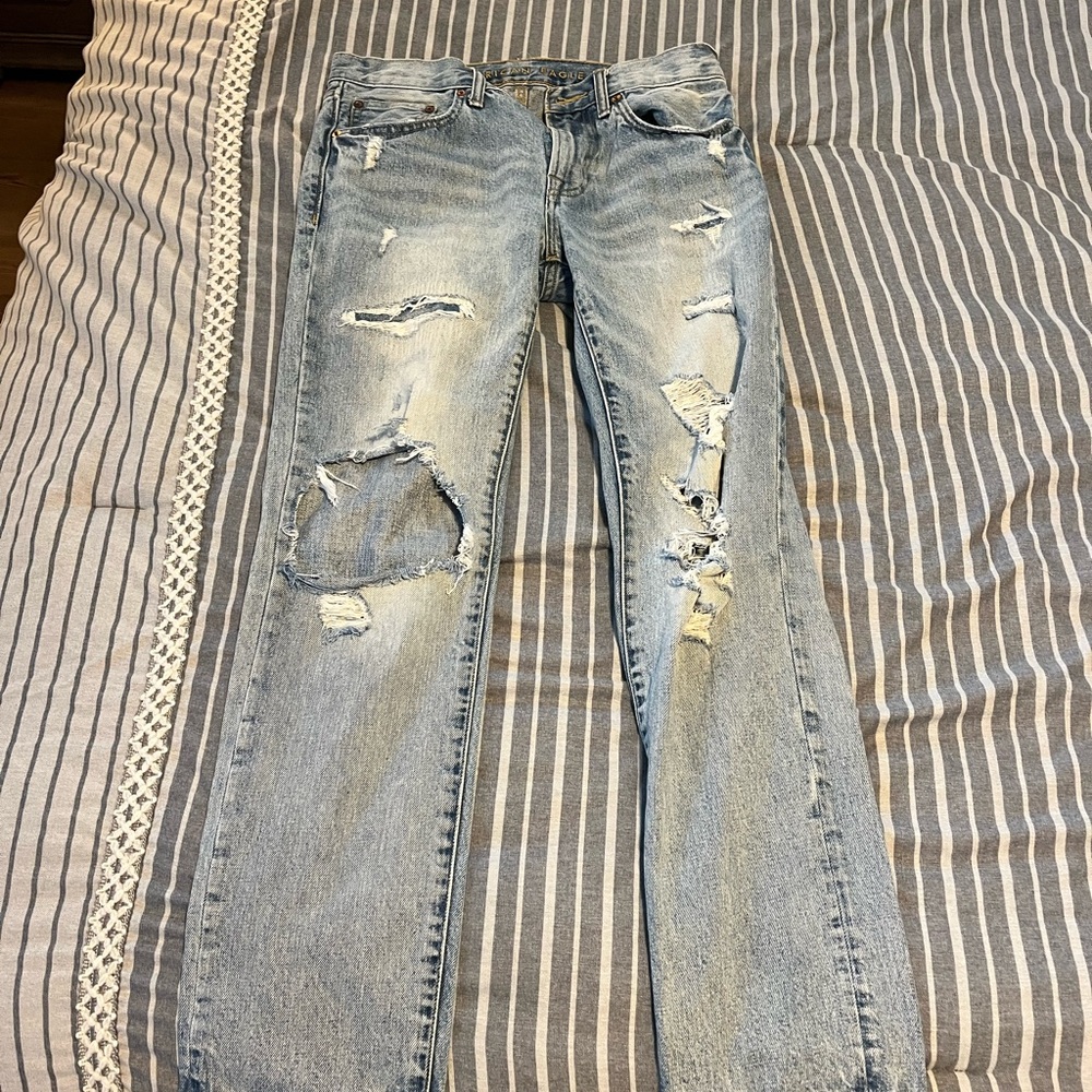 Distressed Light Blue Women's Jeans